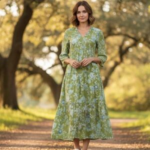 Spartan 449 Maisie Midi Dress Mystic Moss Dahlia Green Size XS